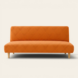 Sofa Bed Cover – Geometric Jacquard – Burnt Orange