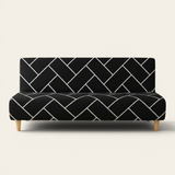 Sofa Bed Cover – Geometric – Black