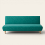 Sofa Bed Cover – Leaf Jacquard – Teal