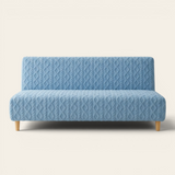Sofa Bed Cover – Cable Knit – Sky Blue