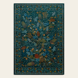 Rug – Modern Botanical Floral – Stormy Blue
