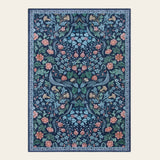 Rug – Maximalism Vibrant Floral – Stormy Blue