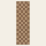 Rug – Checkered Plush Indoor/Outdoor – Dune Khaki