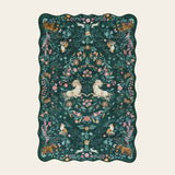 Rug – Maximalist Unicorn Garden Scalloped – Forest Fern