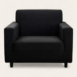 Armchair Cover – Plain Stretch – Ink Black