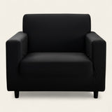 Armchair Cover – Plain Stretch – Ink Black