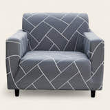 Armchair Cover – Plain Stretch – Pearl Grey