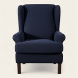 Armchair Cover – Smooth Wingback – Midnight Navy
