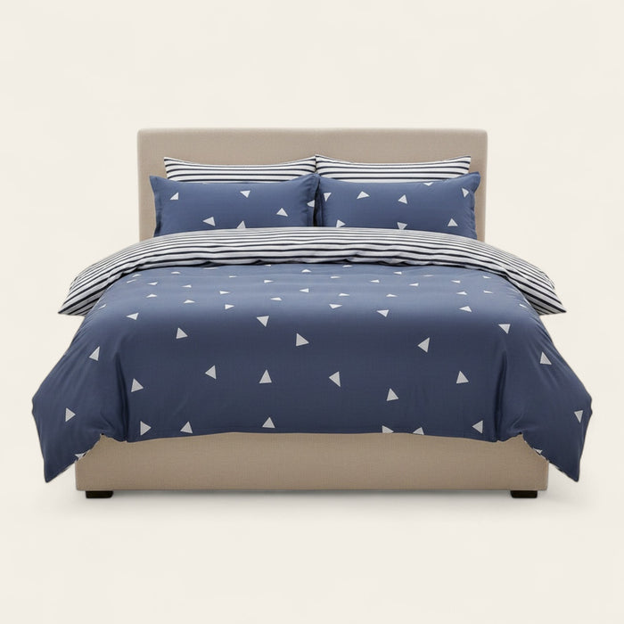 Bedding Set – Triangle Print – Midnight Navy