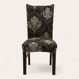 Chair Cover – Damask Print – Bronze & Black