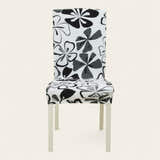 Chair Cover – Floral Print – Black & White