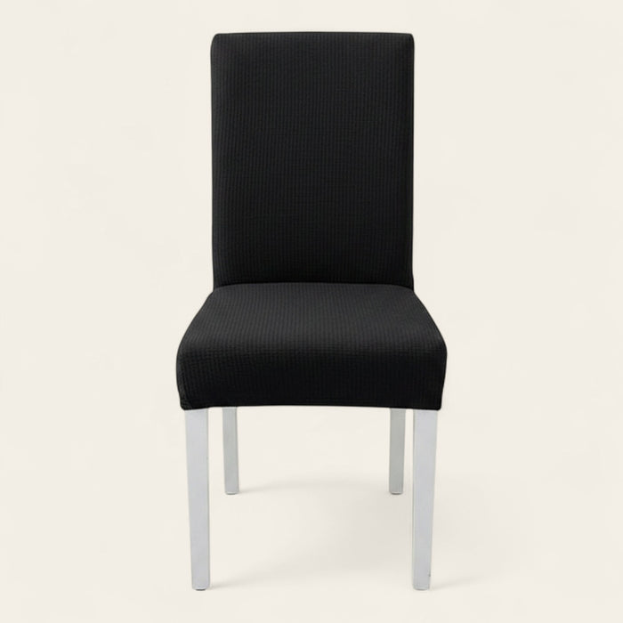 Chair Cover – Herringbone Knit – Ink Black