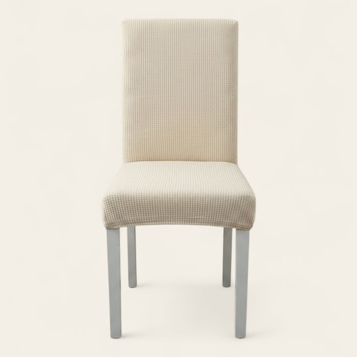 Chair Cover – Herringbone Knit – Ivory Cream