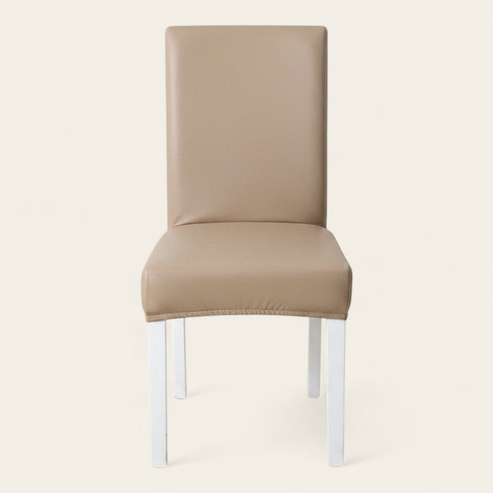 Chair Cover – Leather Look – Caramel