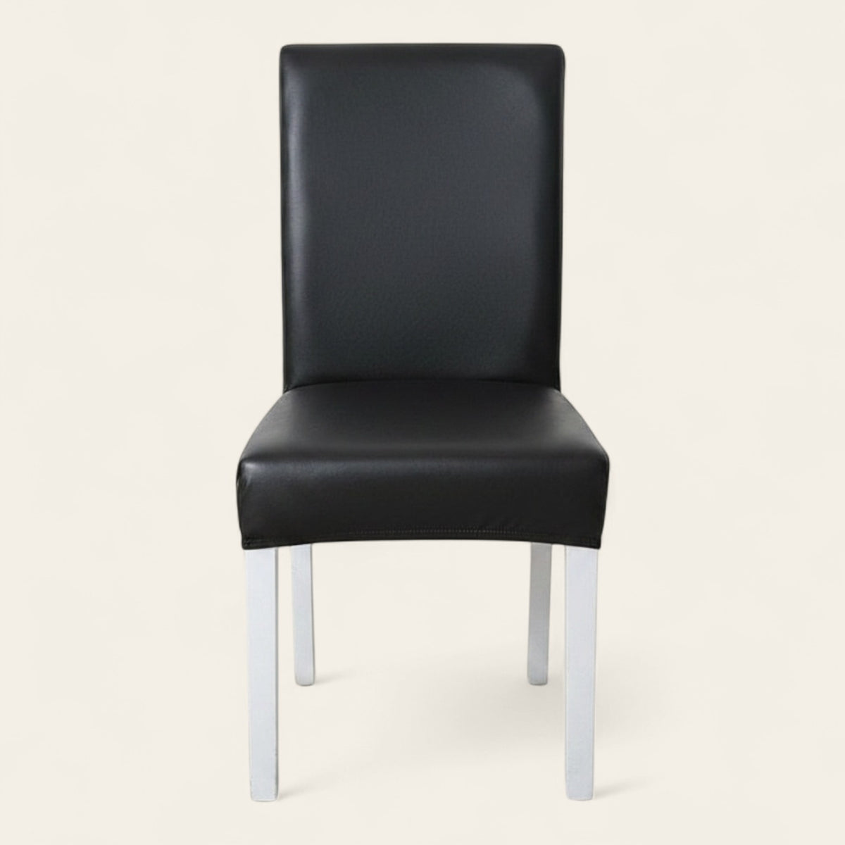 Chair Cover – Leather Look – Ink Black
