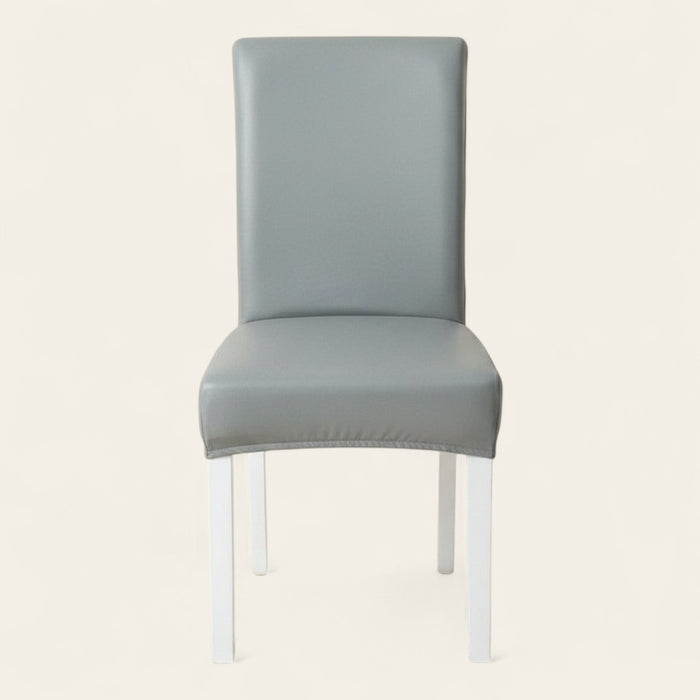 Chair Cover – Leather Look – Pearl Grey