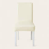 Chair Cover – Leather Look – Pearl White