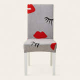 Chair Cover – Pop Art Face – Pearl Grey