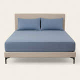 Fitted Sheet – Cotton Plain – Lake Blue