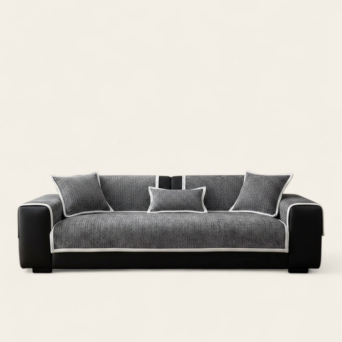 Non-Slip Sofa Cover – Chenille – Charcoal
