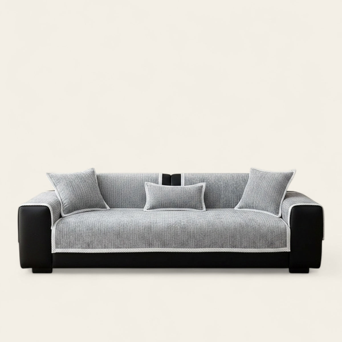 Non-Slip Sofa Cover – Chenille – Pearl Grey
