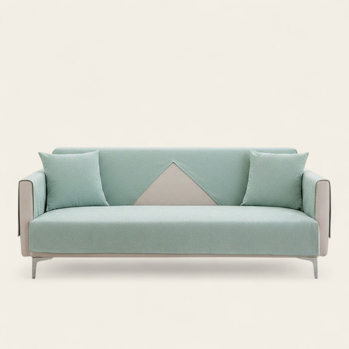 Non-Slip Sofa Cover – Plain Stretch – Sage Mist