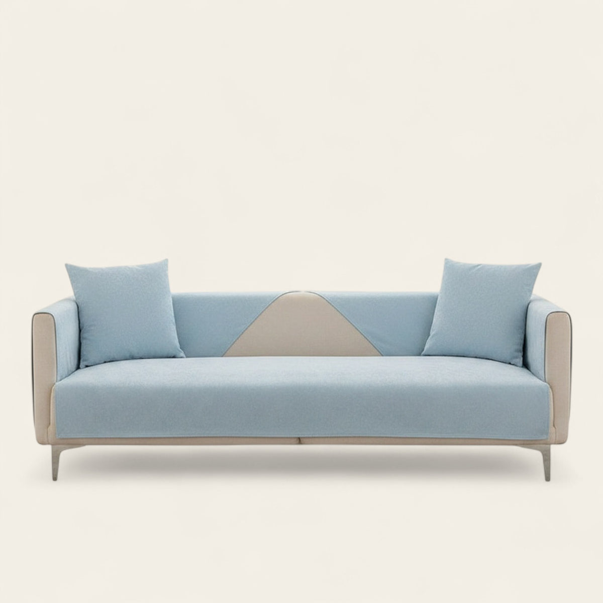 Non-Slip Sofa Cover – Plain Stretch – Sky Mist