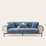 Non-Slip Sofa Cover – Velvet Bubble – Stormy Blue
