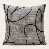 Pillow Cover – Abstract Line Print – Stone