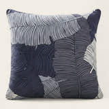 Pillow Cover – Banana Leaf Print – Midnight Navy