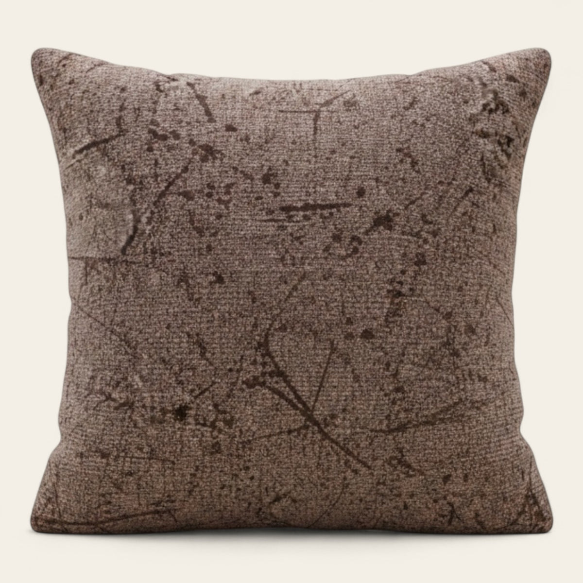 Pillow Cover – Distressed Print – Espresso