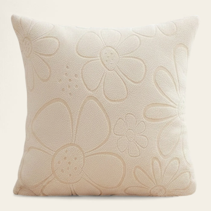 Pillow Cover – Floral Bloom – Bouclé Sand