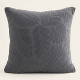 Pillow Cover – Leaf Jacquard – Charcoal