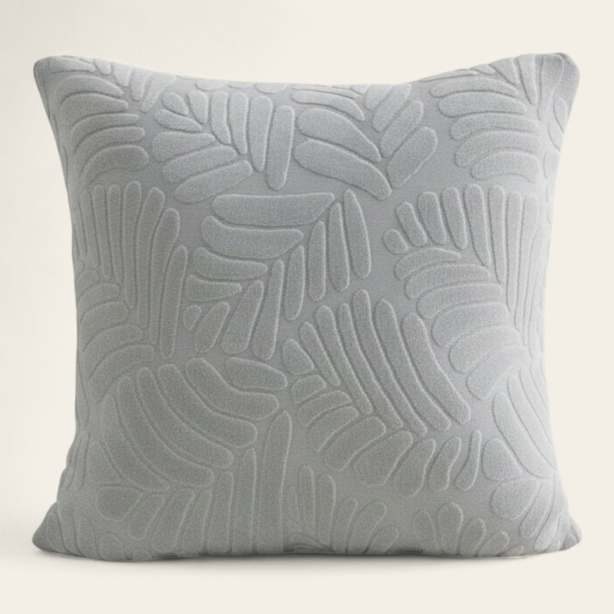 Pillow Cover – Leaf Jacquard – Pearl Grey