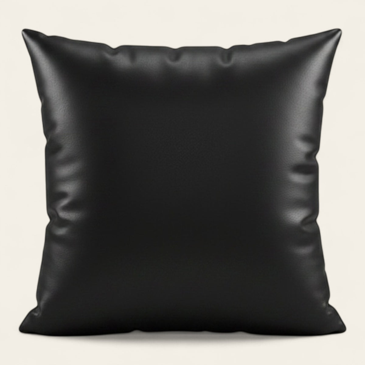 Pillow Cover – Leather Look – Ink Black