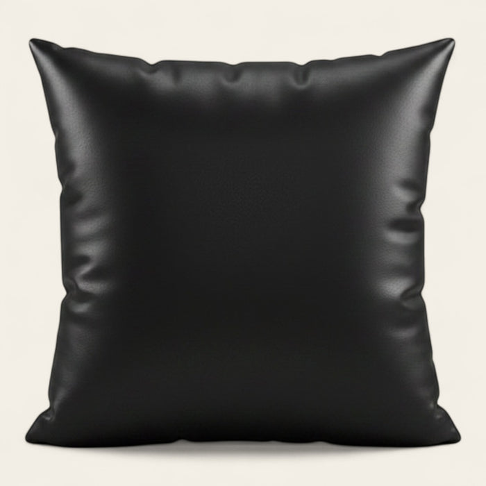Pillow Cover – Leather Look – Ink Black