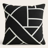 Pillow Cover – Maze Lines – Ink Black