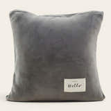 Pillow Cover – Velvet Plush Smooth – Charcoal
