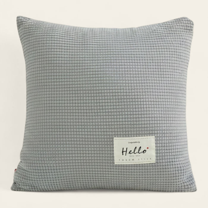 Pillow Cover – Waffle Quilt – Pearl Grey