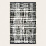 Rug – Distressed Grid – Ink Black
