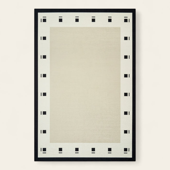 Rug – Dot Border – Ivory Cream
