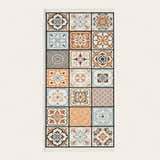 Rug – Moroccan Tile Print – Multicolor