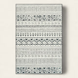 Rug – Tribal Stripe Print – Ivory Cream