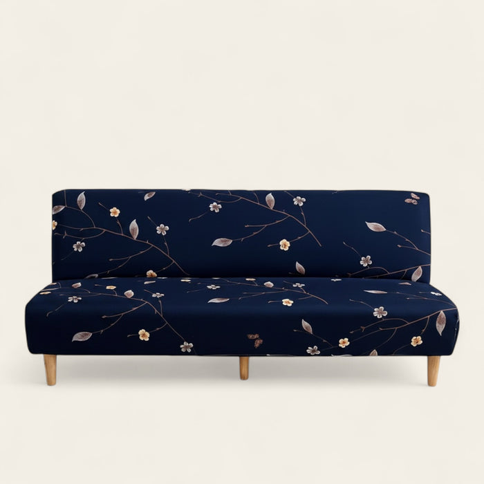 Sofa Bed Cover – Cherry Blossom Print – Midnight Navy