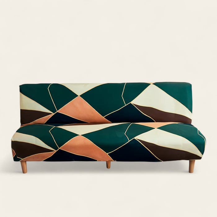 Sofa Bed Cover – Geometric Triangle – Forest