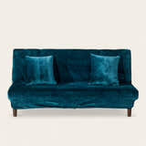 Sofa Bed Cover – Velvet Crushed – Teal