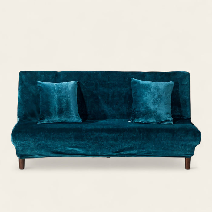 Sofa Bed Cover – Velvet Crushed – Teal