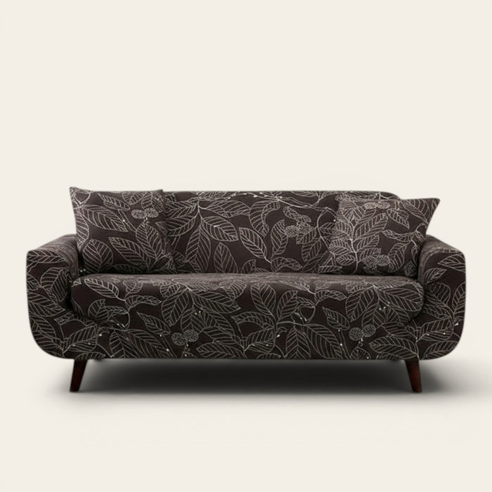 Sofa Cover – Botanical Sketch – Espresso