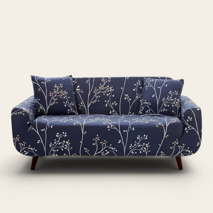 Sofa Cover – Botanical Sketch – Midnight Navy