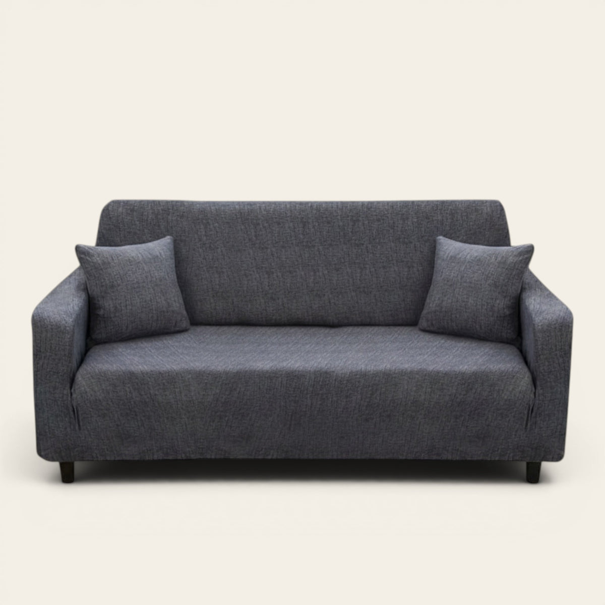 Sofa Cover – Cross Pattern – Charcoal